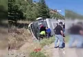Kütahya'da yolcu otobüsü devrildi: 3 yaralı