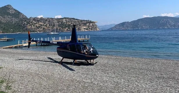 Turistik koya helikopter indi!