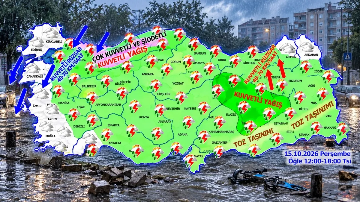 Meteoroloji'den 5 ile turuncu 50 sarı kodlu uyarı! İstanbul dahil birçok ilde şiddetli sağanak ve fırtına alarmı-8