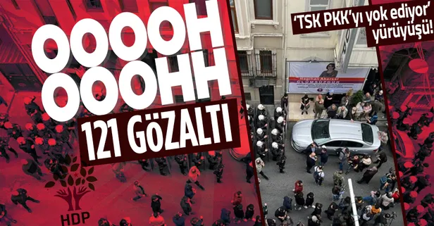 Son dakika: PKK'ya yönelik operasyonlar yine HDP'yi rahatsız etti! Beyoğlu'nda izinsiz yürüyüş yapmak isteyen 121 kişi gözaltına alındı