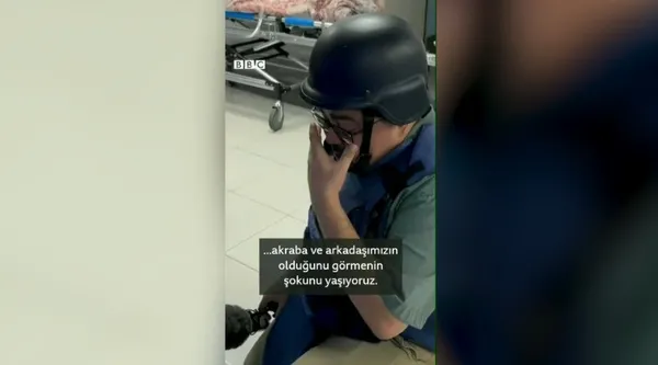 BBC'nin vicdansız propaganda içeren haberlerinin yanı sıra bölgede olup gerçeği gören muhabirleri de var! Gazze'deki hastaneyi gören BBC muhabiri gözyaşına hakim olamadı-7