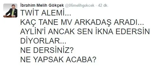 Melih Gökçek'ten Nazlıaka yorumu!-1