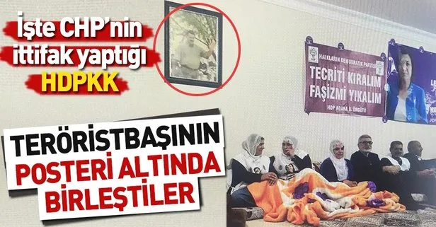 HDP’li vekiller teröristbaşı Öcalan posteriyle poz verdi
