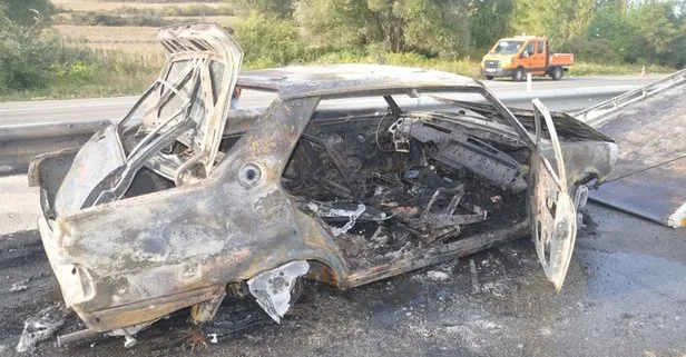 Tekirdağ'da oksijen tüpünün patladığı otomobilde baba yanarak verirken,  oğlu ağır yaralandı - Takvim