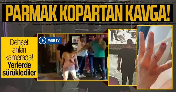 Beyoğlu'ndan akılalmaz olay! Dehşet anları kamerada: Güvenliğin parmağını koparan kadına feci dayak