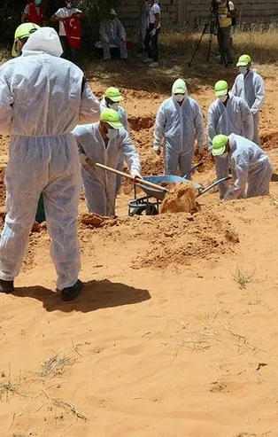 Libya'da Hafter vahşeti! Milislerden kurtarılan Terhune'de toplu mezarlar ortaya çıkıyor