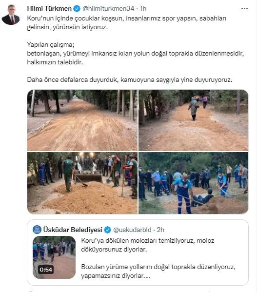 Fondaş medyadan Validebağ Korusu üzerinden algı operasyonu! Belediye çalışmasını "baskın" diye duyurdular-5