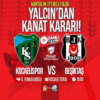 Beşiktaş’ın ilk 11’i belli oldu