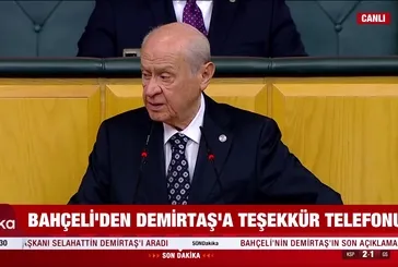 Bahçeli'den Demirtaş'a telefon!