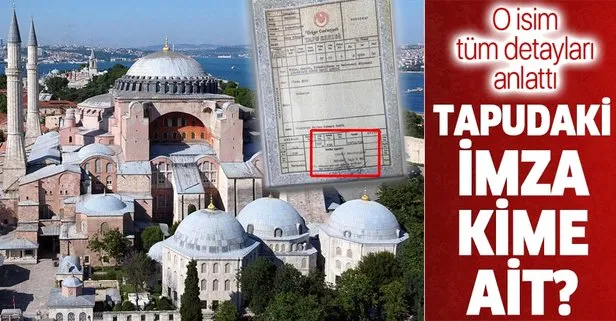 Ayasofya tapusundaki imza o isme ait