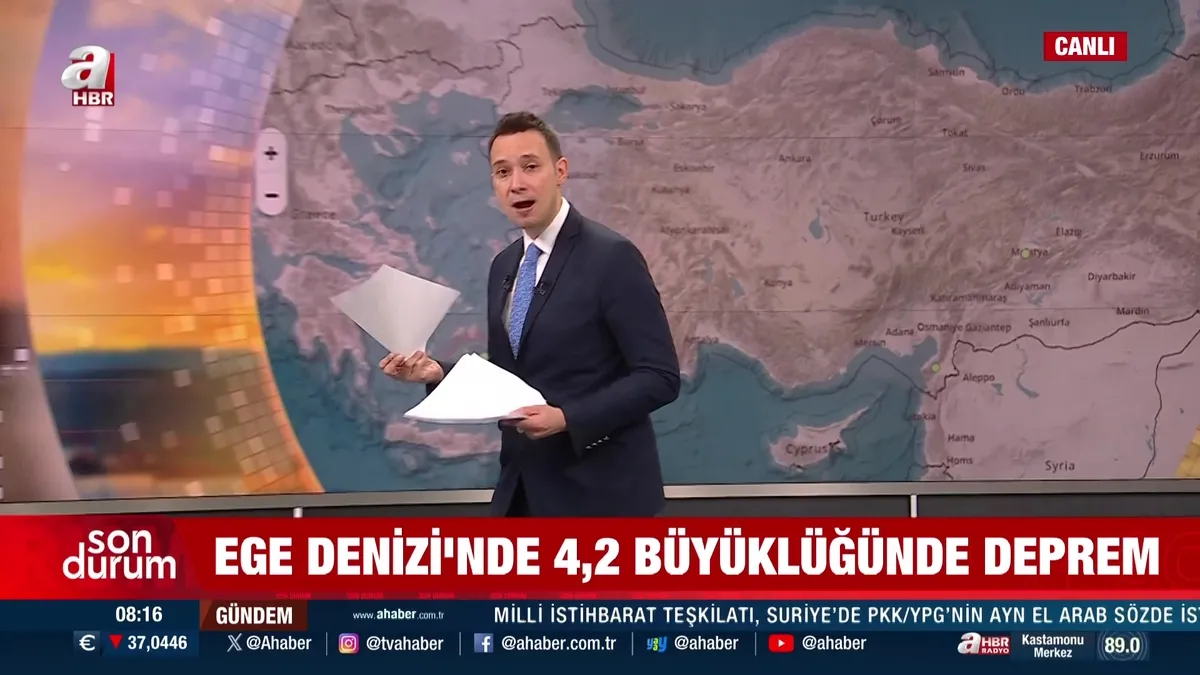 Ege Denizi'nde 4,6 büyüklüğünde deprem!