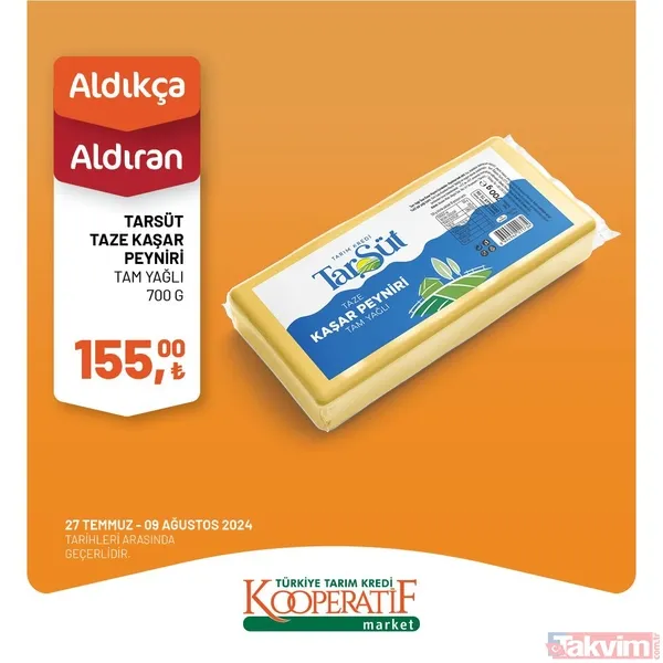 Tarım Kredi Market'te 60 üründe dev indirim! Katalogda yok yok! Taze Kaşar 249 TL, Siyah Zeytin 115 TL, Tuvalet Kağıdı 40'lı 209 TL... - 13