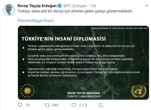 Başkan Erdoğan'dan Twitter'dan çağrıda bulundu-2