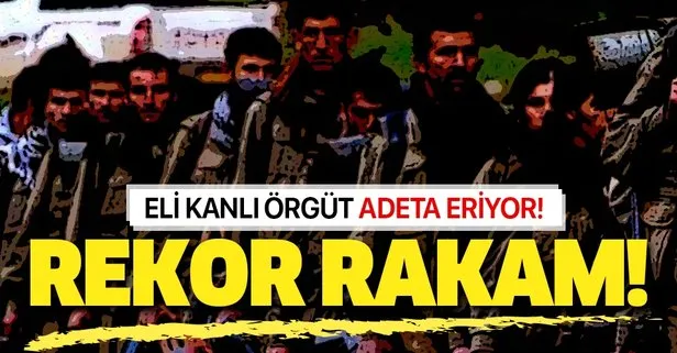 PKK eriyor! 635 kişi eli kanlı terör örgütünden kaçtı!