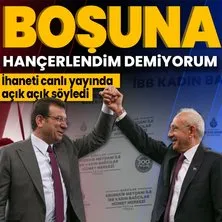 Eski CHP Genel Başkanı Kemal Kılıçdaroğlu İmamoğlu tarafından ’hançerlendiğini’ açık açık ilan etti