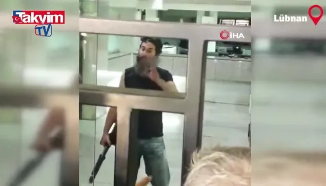 Lübnan'da bankada rehine krizi! İşte o anlar…