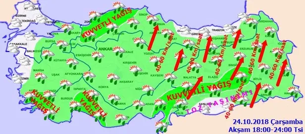 Son dakika: Meteoroloji'den art arda uyarılar! Bugün İstanbul'da hava nasıl? 24 Ekim 2018 hava durumu-14