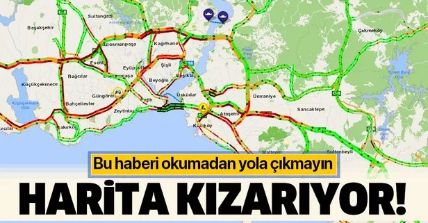 Hafta sonu kısıtlamasına saatler kala İstanbul’da trafik yoğunluğu! İstanbul yol durumu
