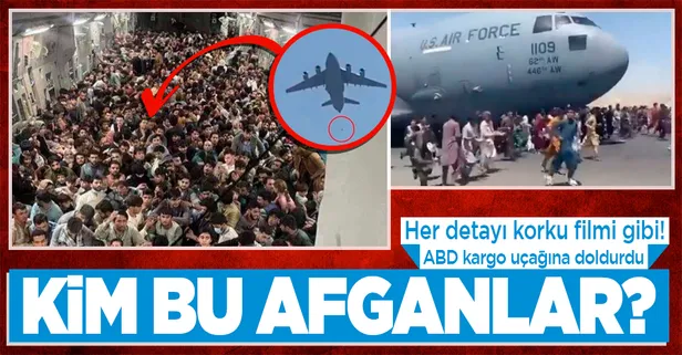 ABD kargo uçağındaki Afganlar...