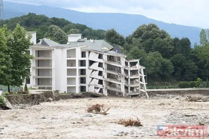 Düzce’de sel bilançosu ortaya çıktı: Otel inşaatı çöktü, su kesintisi başladı