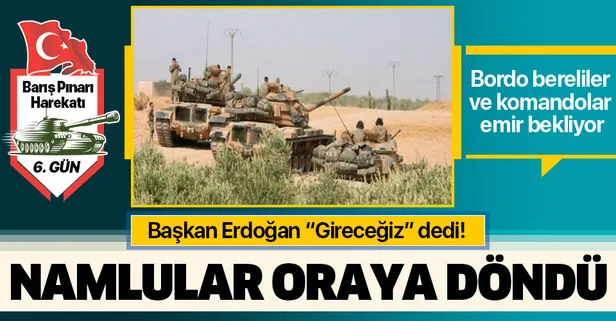 Başkan Erdoğan'ın "Gireceğiz" açıklaması sonrası namlular Münbiç'e döndü