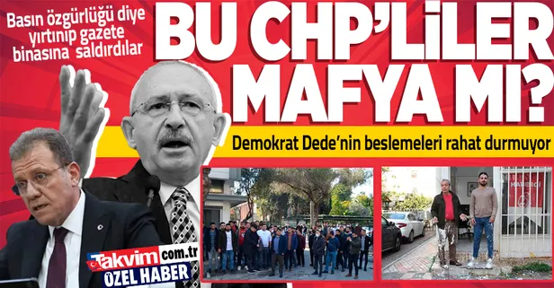 Her fırsatta basın özgürlüğünden dem vuran CHP'liler Mersin'de gazete binasına saldırdı!
