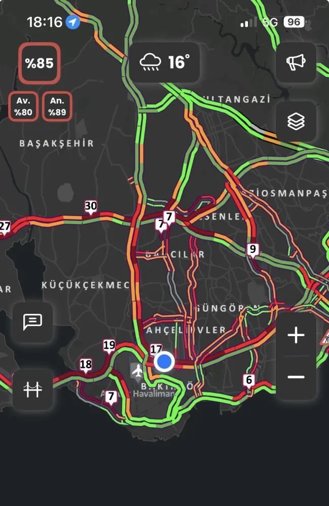 1790696874802.jpeg İstanbul'da trafik yoğunluğu yüzde 85'e çıktı: D-100, TEM, Avrasya Tüneli ve köprü bağlantıları kilitlendi!-3