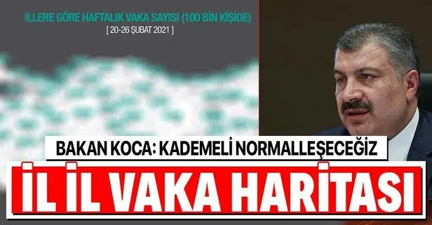 Bakan Koca Kovid-19 vaka haritasını yayımladı
