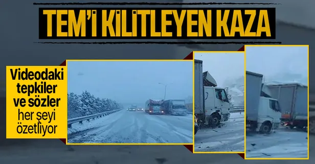 SON DAKİKA: TEM savaş alanına döndü! Kaza anı saniye saniye kaydedildi