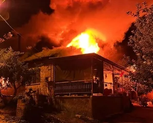 Çay demlemek isterken ev alev aldı