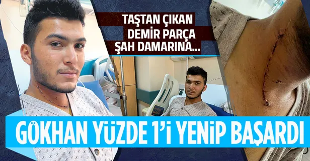 Ankara'da taş ocağında parçaladığı taş boğazını kesti! Genç adam direndi hayata tutundu