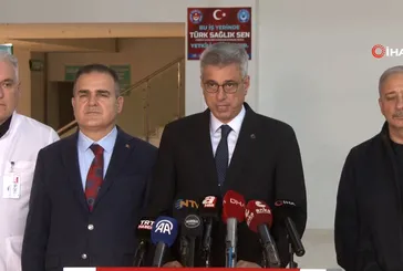 Sağlık Bakanı Memişoğlu helikopter kazasının yaşandığı bölgede incelemelerde bulundu