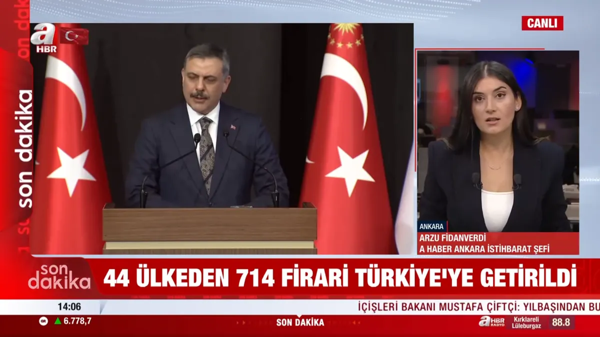 Bakan Çiftçi’den A Haber’e özel açıklama: 44 ülkeden 714 firari Türkiye’ye getirildi-4