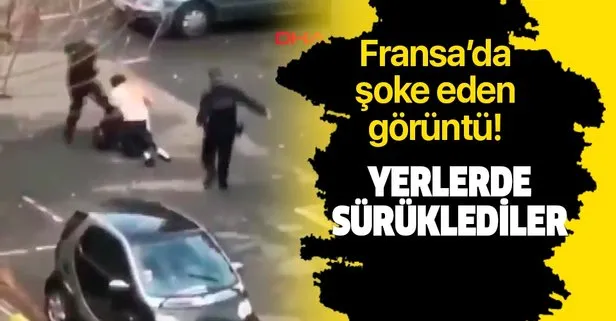 Fransa’da sarı yelekli eylemciyi önce sivil polis, ardından üniformalılar dövdü