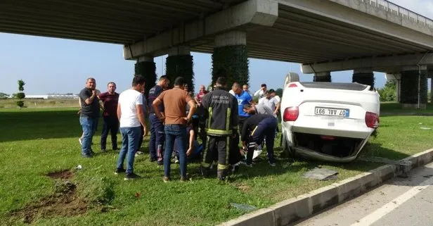 Antalya’da 2 aracın karıştığı, 7 kişinin yaralandığı kazada adeta can pazarı yaşandı