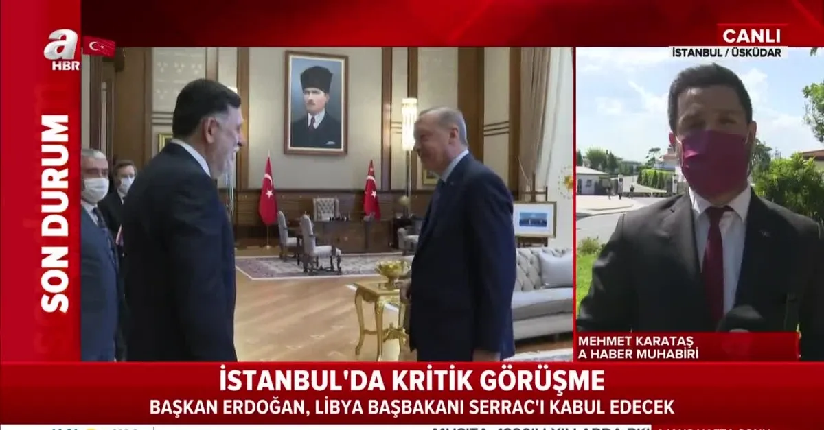 Son dakika: Başkan Erdoğan ile Libya Başbakanı Serrac arasında kritik görüşme