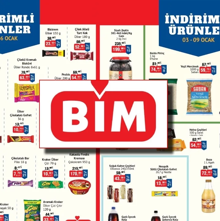 BİM 3-9 Ocak indirim kataloğu