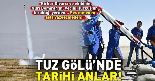 Tuz Gölü'nde roket yarışları nefes kesti