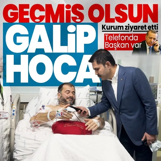 Cumhur İttifakı İBB Başkan Adayı Murat Kurum, Fatih Camii İmamı Galip Ustayı hastanede ziyaret etti! Başkan Erdoğan telefonda görüştü