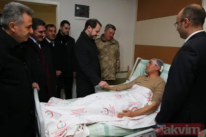 Hazine ve Maliye Bakanı Berat Albayrak’tan yaralı askerlere ziyaret