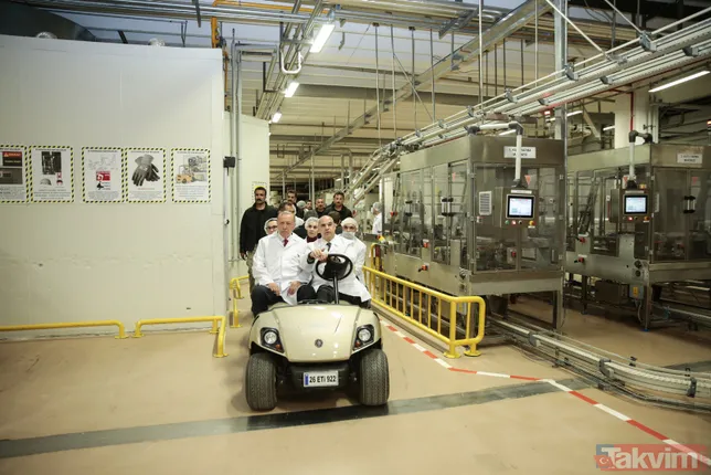 BaÅkan ErdoÄan EskiÅehir'de ETİ Fabrikası'nı ziyaret etti