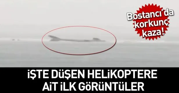 Son dakika haberi: İstanbul Bostancı’da helikopter düştü! İşte düşen helikopterden ilk görüntüler