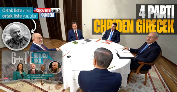 Koalisyondan ortak liste kararı! 4 Parti CHP'den girecek