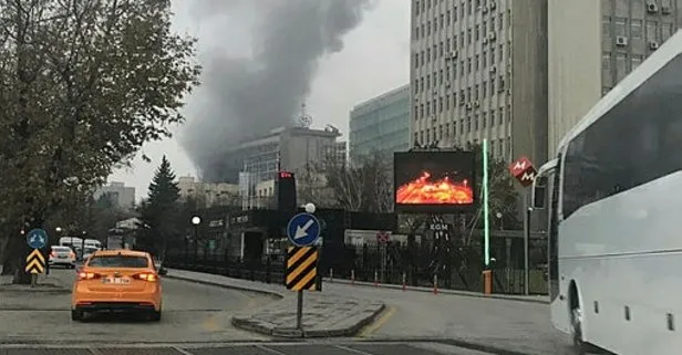 Son dakika: DSİ Genel Müdürlük binasında korkutan yangın