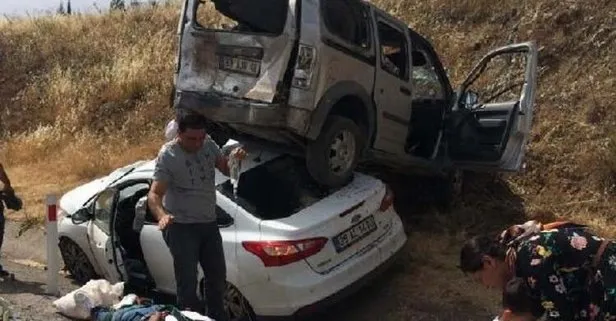 Gaziantep’te feci kaza! Otomobilin üzerine çıktı