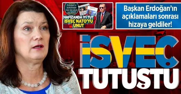 Başkan Erdoğan’ın açıklamalarından sonra İsveç’ten geri adım geldi! Dışişleri Bakanı Ann Linde’den PKK açıklaması