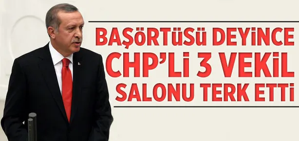 Başörtüsü deyince 3 vekil salonu terk etti