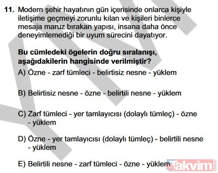 2019 YKS TYT soruları ve cevapları burada! Türkçe, Sosyal Bilimler, Matematik, Fen Bilimleri cevap anahtarı - 13