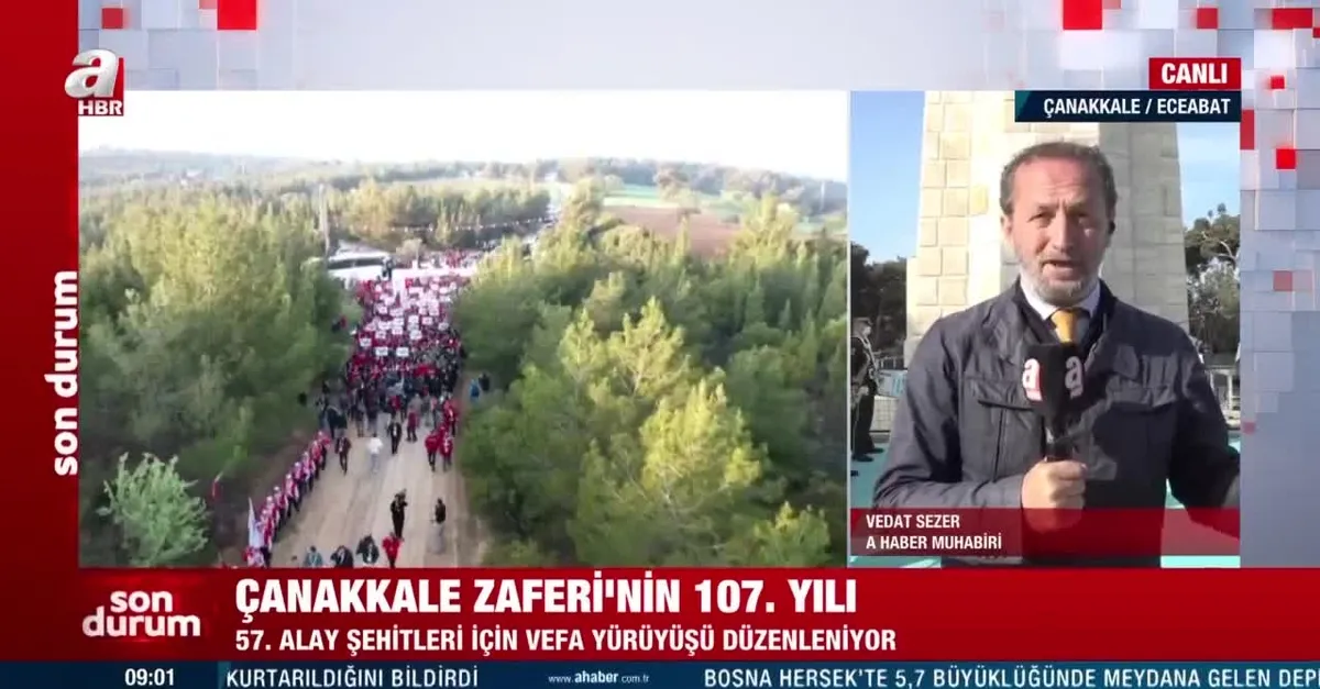 Çanakkale'de 57. Alay Vefa Yürüyüşü!