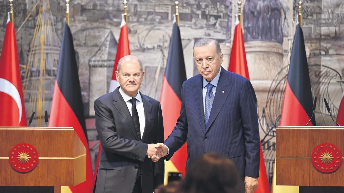 Eurofighter'a yeşil ışık! Erdoğan-Scholz zirvesi Almanya'da manşetlere çıktı